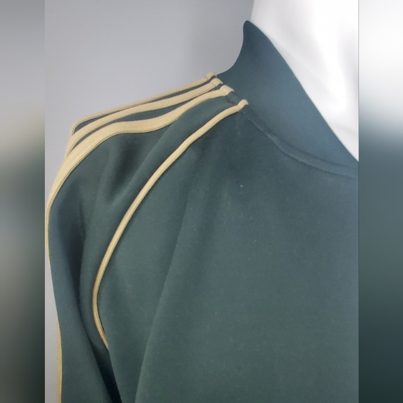 Adidas - Size XL- Jacket Classic-The brand With The 3 Stripes - Dark Green&beige - Picture 7 of 13